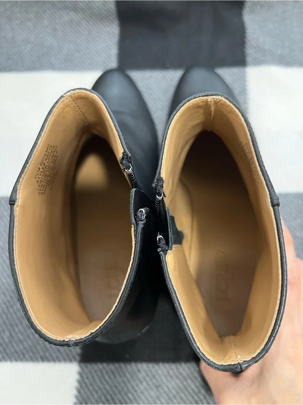 J.Crew Soft Leather Black Walker Ankle Boots Block Heel Women’s 7.5
